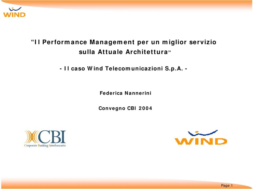 caso Wind Telecomunicazioni S.p.A.