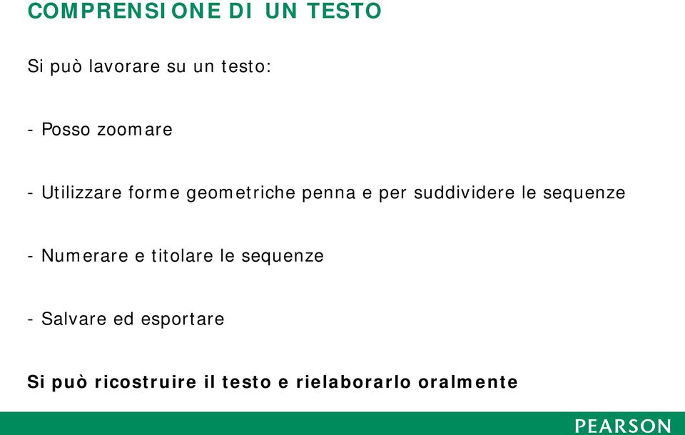 suddividere le sequenze - Numerare e titolare le sequenze -