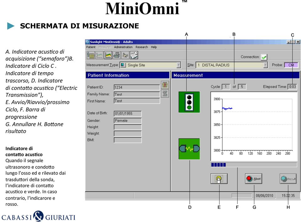 Avvio/Riavvio/prossimo Ciclo, F. Barra di progressione G. Annullare H.