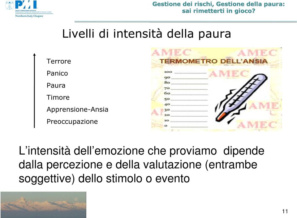 emozione che proviamo dipende dalla percezione e della