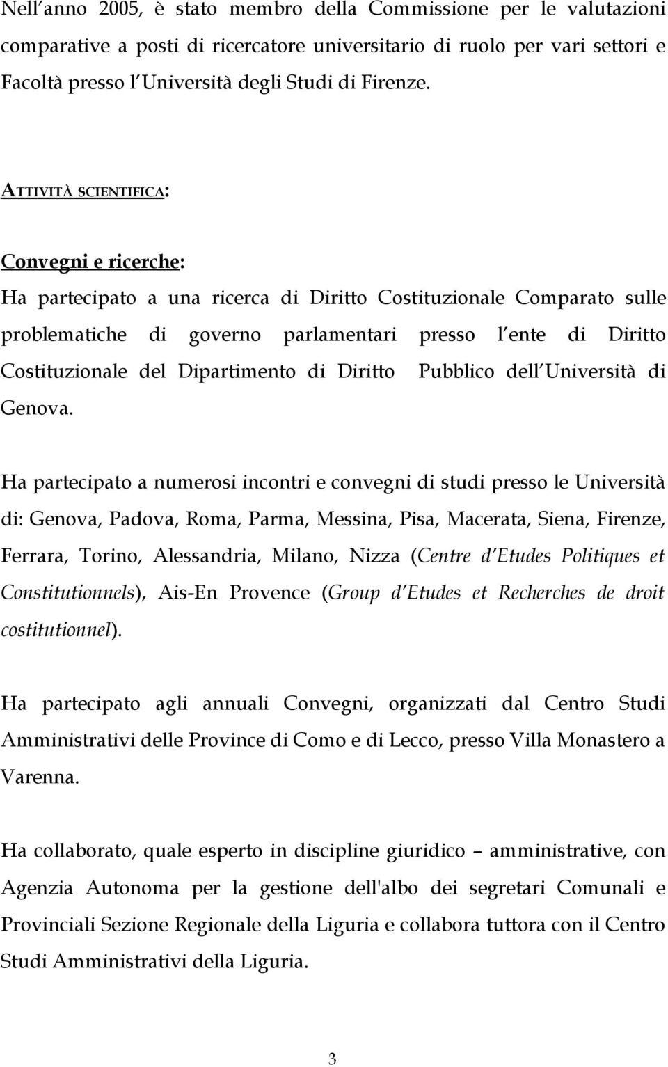 Dipartimento di Diritto Pubblico dell Università di Genova.