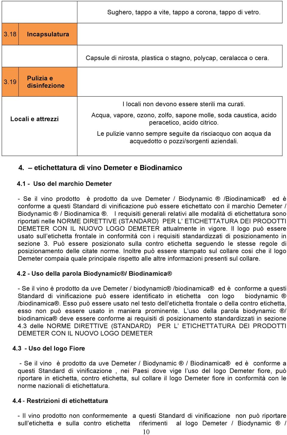 etichettatura di vino Demeter e Biodinamico 4.