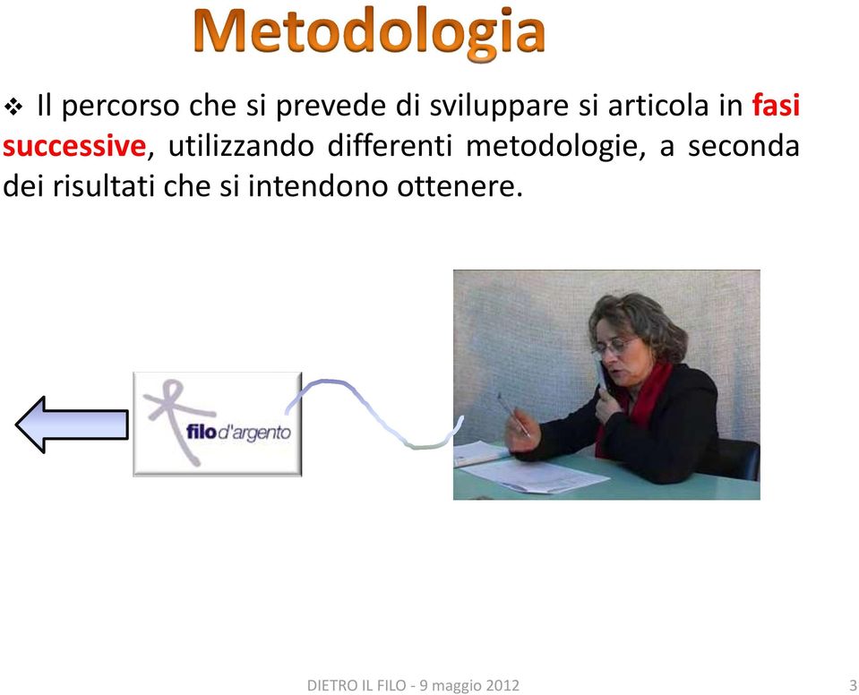 differenti metodologie, a seconda dei risultati