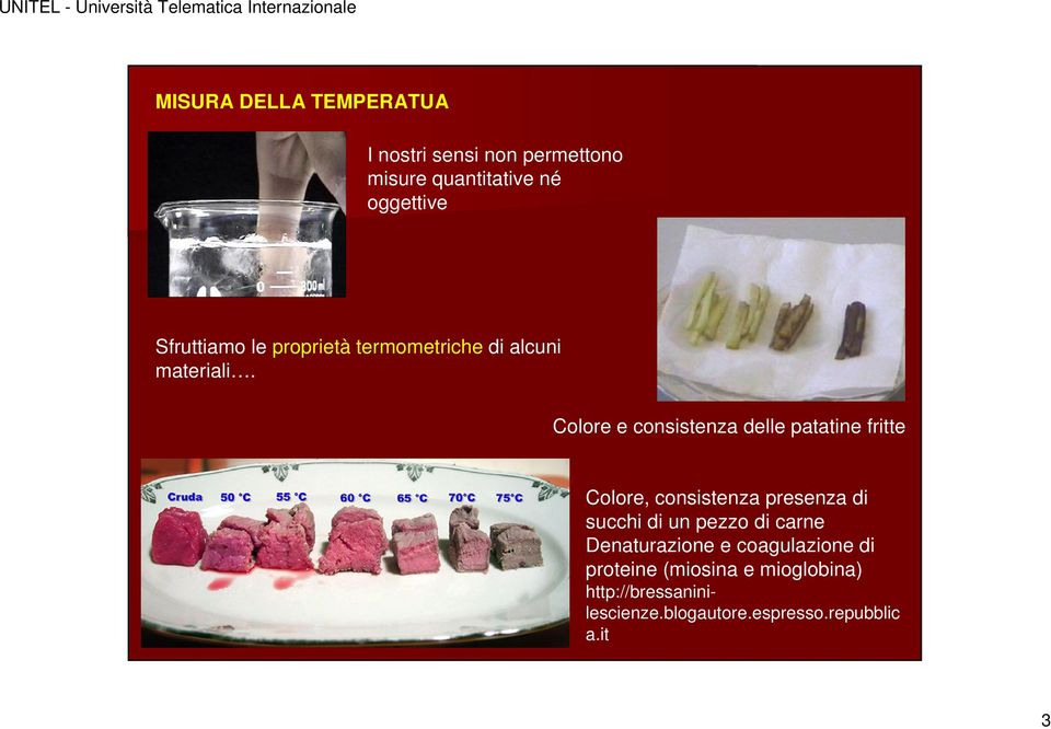 Colore e consistenza delle patatine fritte Colore, consistenza presenza di succhi di un pezzo