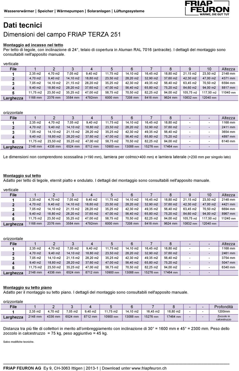 File 1 2 3 4 5 6 7 8 9 10 Altezza 1 2,35 m2 4,70 m2 7,05 m2 9,40 m2 11,75 m2 14,10 m2 16,45 m2 18,80 m2 21,15 m2 23,50 m2 2148 mm 2 4,70 m2 9,40 m2 14,10 m2 18,80 m2 23,50 m2 28,20 m2 32,90 m2 37,60