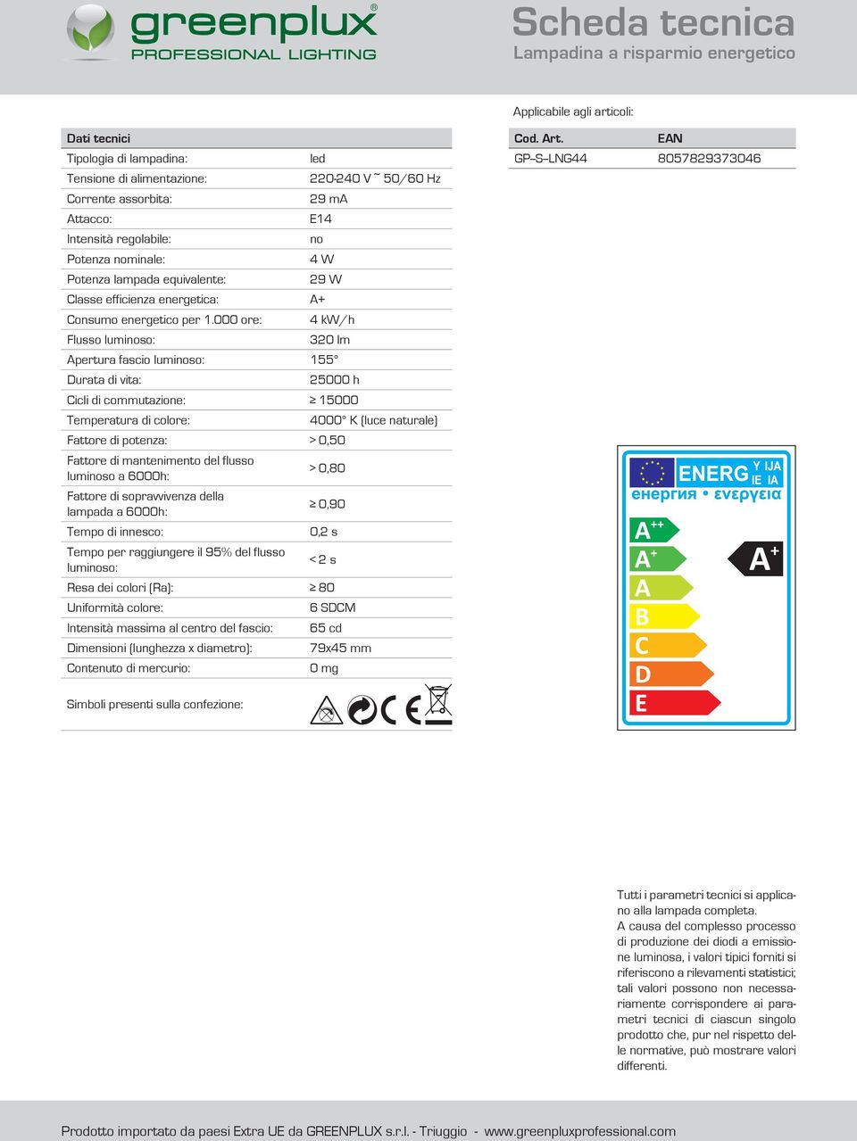 155 lumiso a 6000h: 65 cd