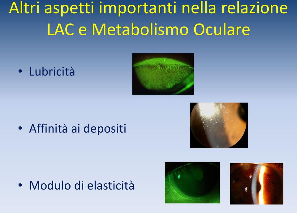 Metabolismo Oculare Lubricità