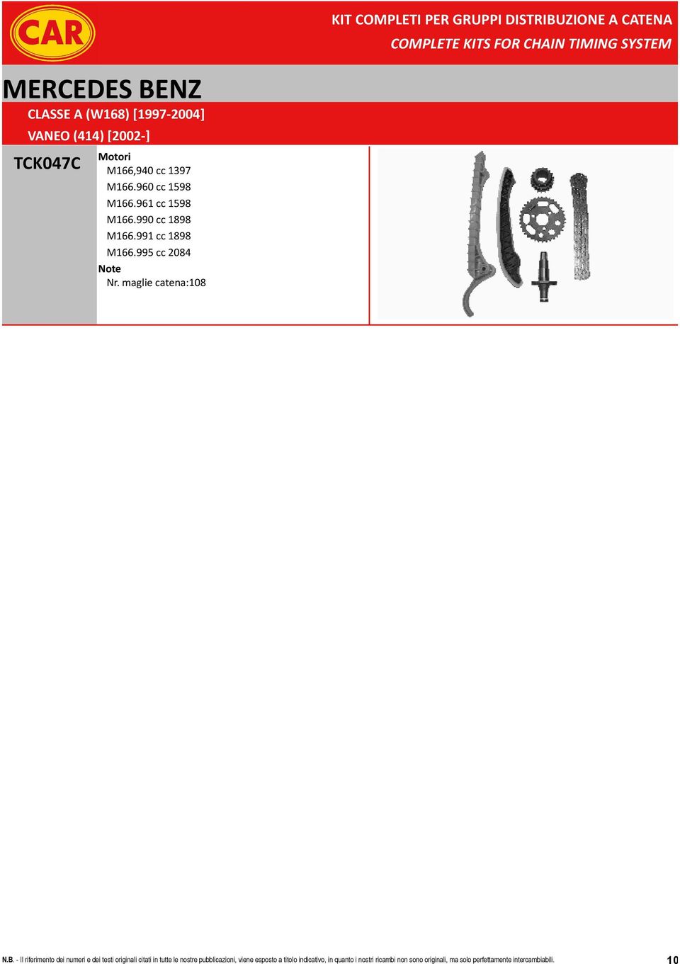 960 cc 1598 M166.961 cc 1598 M166.990 cc 1898 M166.