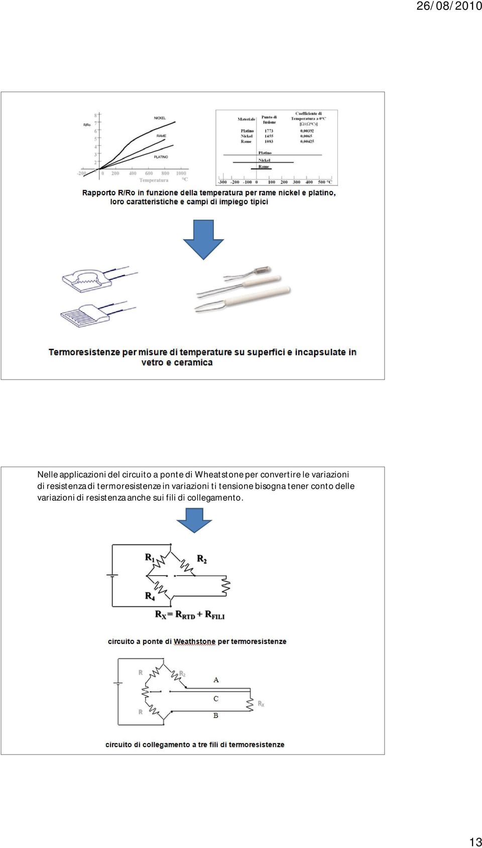 termoresistenze in variazioni ti tensione bisogna tener