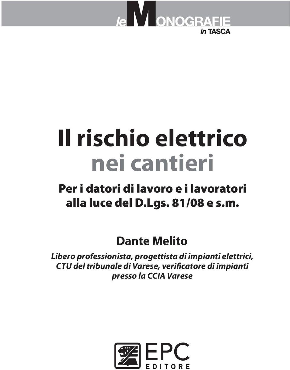 Dante Melito Libero professionista, progettista di impianti