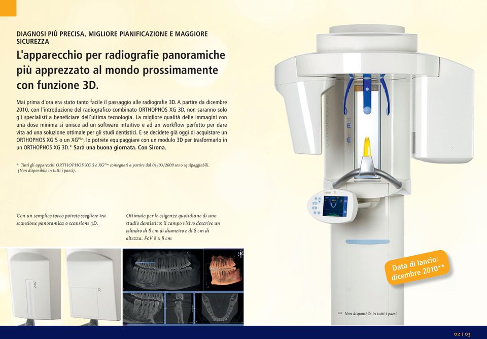 A partire da dicembre 2010, con l'introduzione del radiografico combinato ORTHOPHOS XG 3D, non saranno solo gli specialisti a beneficiare dell'ultima tecnologia.