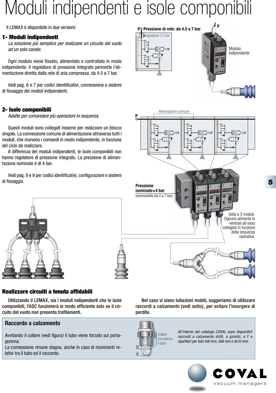 Il regolatore di pressione integrato permette l alimentazione diretta dalla rete di aria compressa, da 4.5 a 7 bar. Vedi pag.