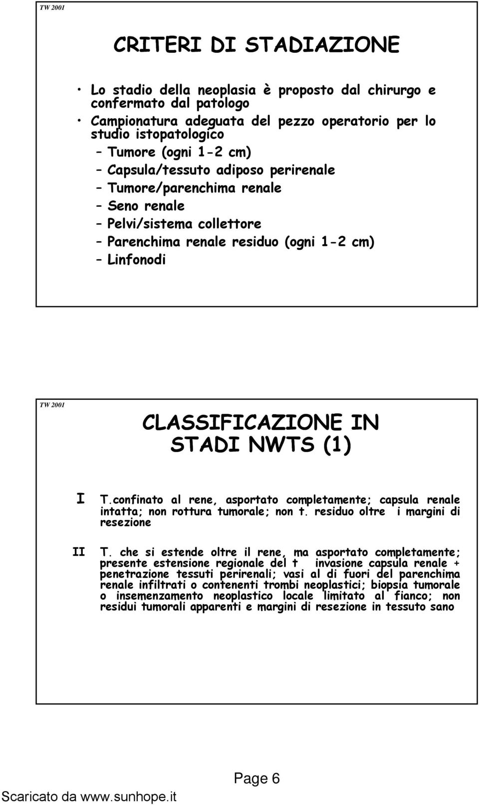 confinato al rene, asportato completamente; capsula renale intatta; non rottura tumorale; non t. residuo oltre i margini di resezione II T.