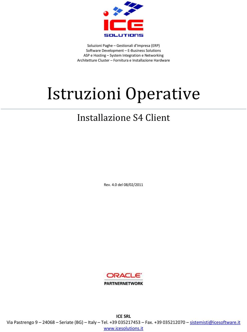 Hardware Istruzioni Operative Rev. 4.