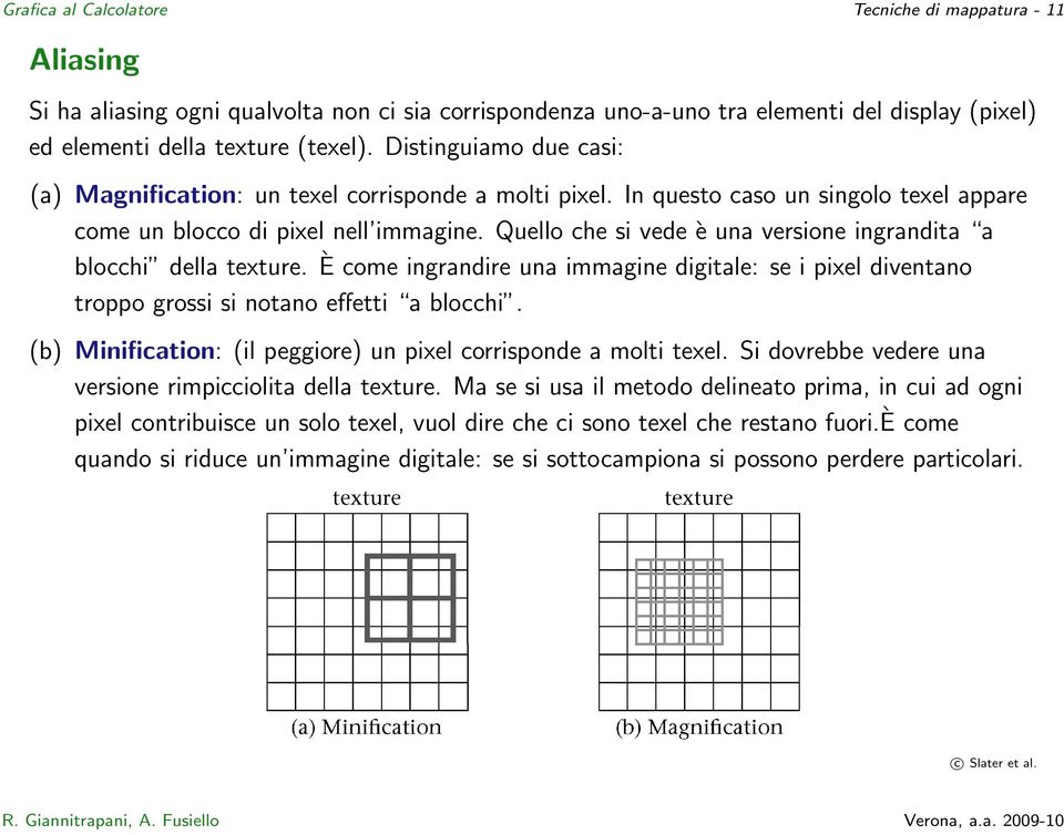 Quello che si vede è una versione ingrandita a blocchi della texture. È come ingrandire una immagine digitale: se i pixel diventano troppo grossi si notano effetti a blocchi.