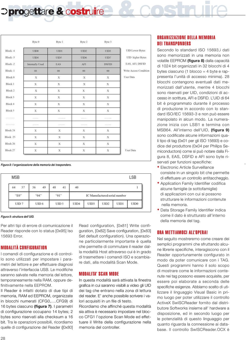 MODALITÀ CONFIGURATION I comandi di configurazione e di controllo sono utilizzati per impostare i parametri del lettore e per effettuare diagnosi attraverso l interfaccia USB.