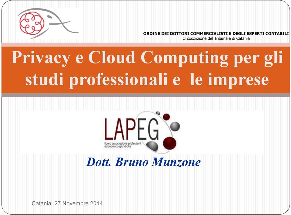 Privacy e Cloud Computing per gli studi