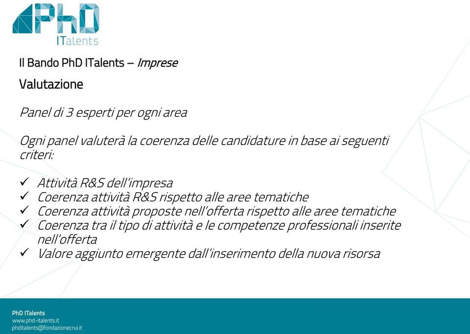 aree tematiche Coerenza attività proposte nell offerta rispetto alle aree tematiche Coerenza tra il tipo di