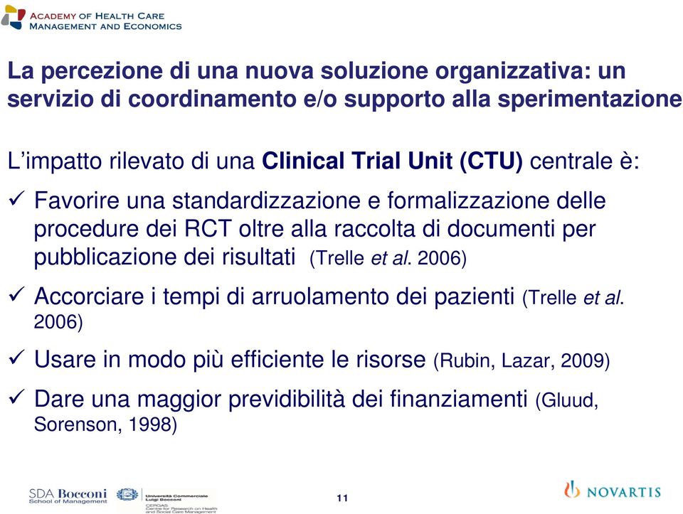 raccolta di documenti per pubblicazione dei risultati (Trelle et al.