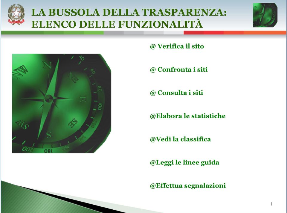 @ Consulta i siti @Elabora le statistiche @Vedi la