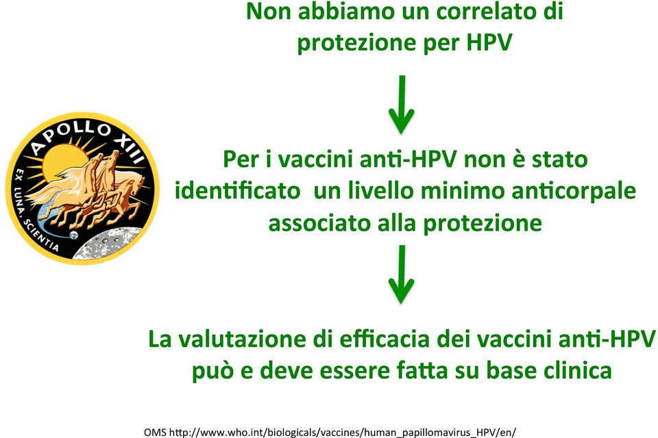 valutazione di efficacia dei vaccini ang- HPV può e deve essere fa\a su base