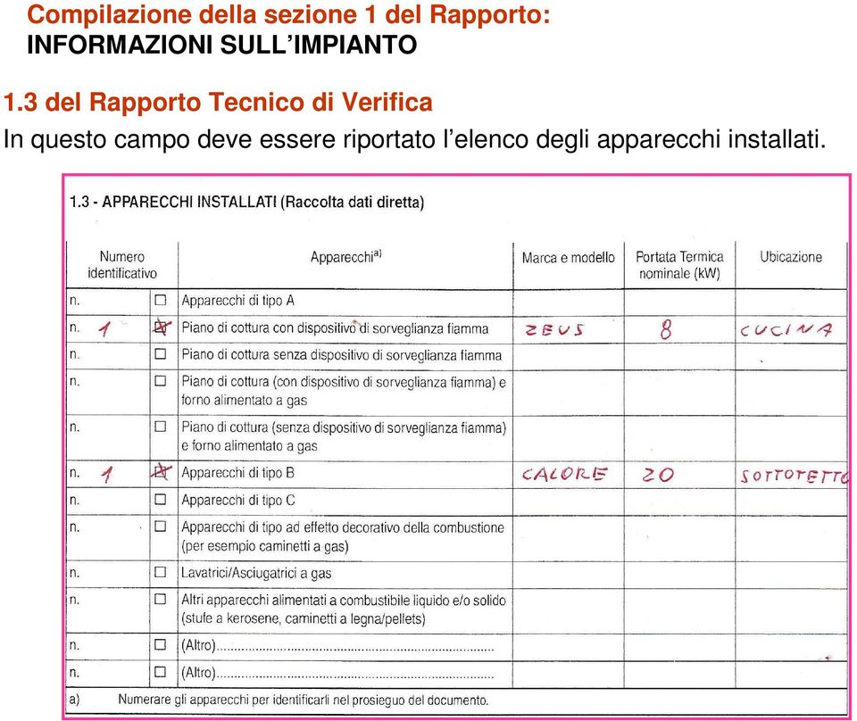 3 del Rapporto Tecnico di Verifica In questo