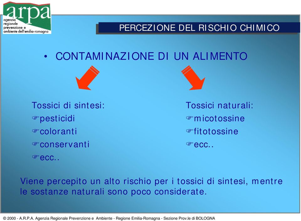 . Tossici naturali: micotossine fitotossine ecc.