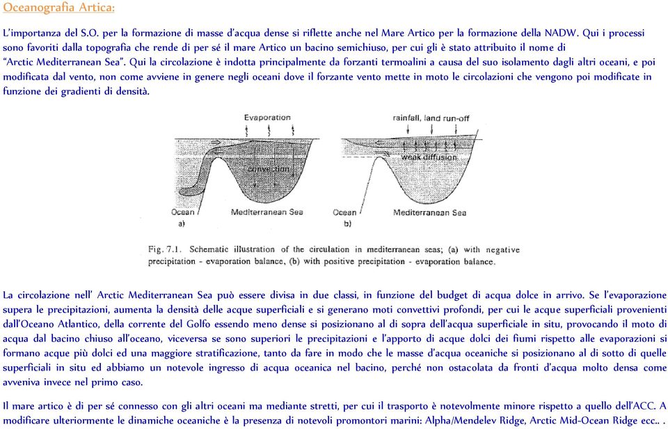 Qui la circolazione è indotta principalmente da forzanti termoalini a causa del suo isolamento dagli altri oceani, e poi modificata dal vento, non come avviene in genere negli oceani dove il forzante