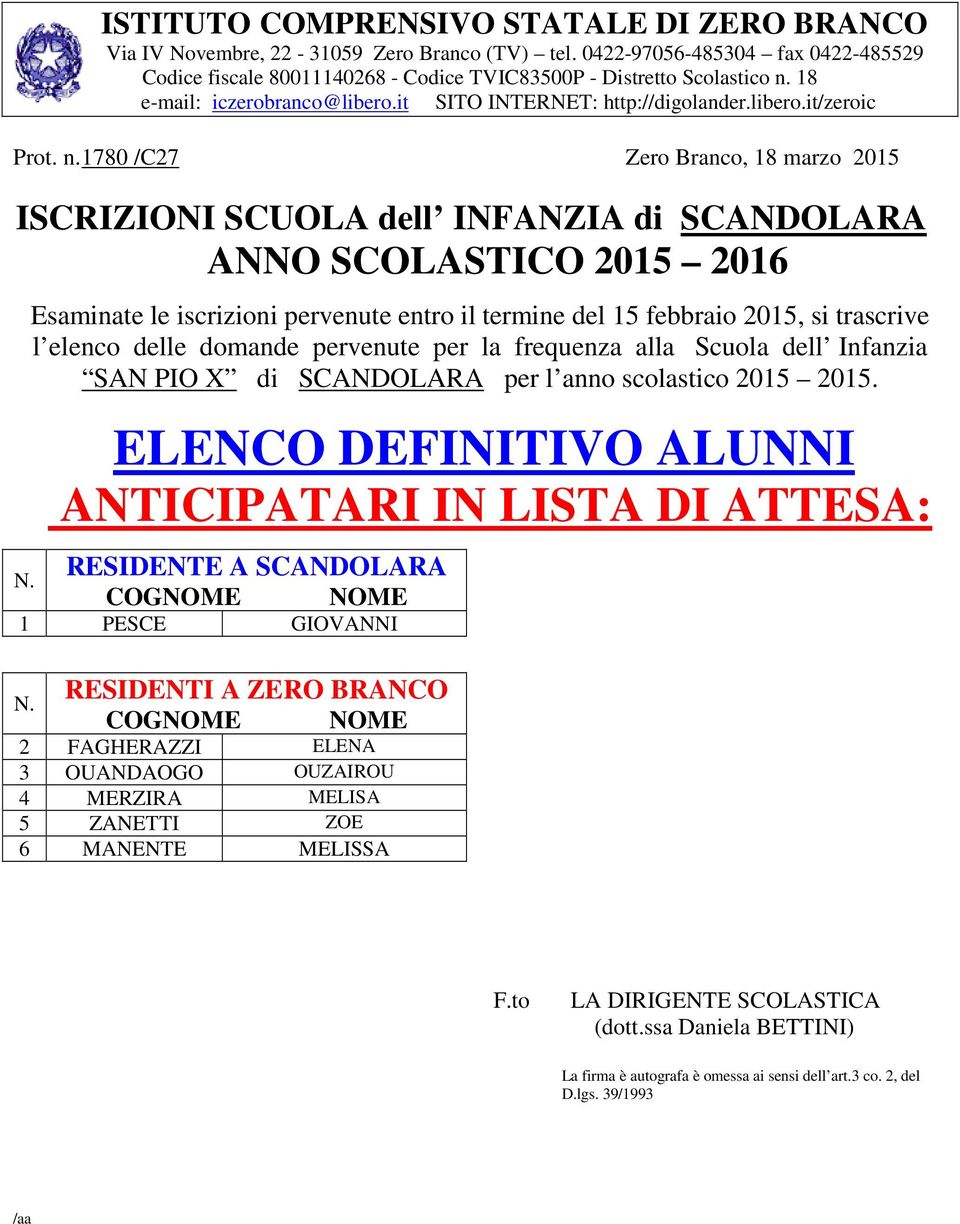 scolastico 2015 2015.