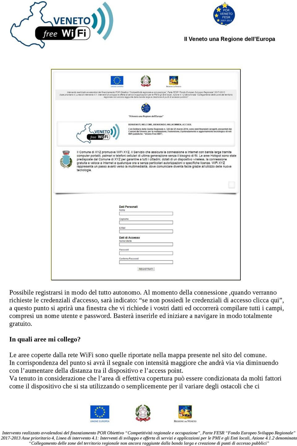 richiede i vostri datti ed occorrerà compilare tutti i campi, compresi un nome utente e password. Basterà inserirle ed iniziare a navigare in modo totalmente gratuito. In quali aree mi collego?