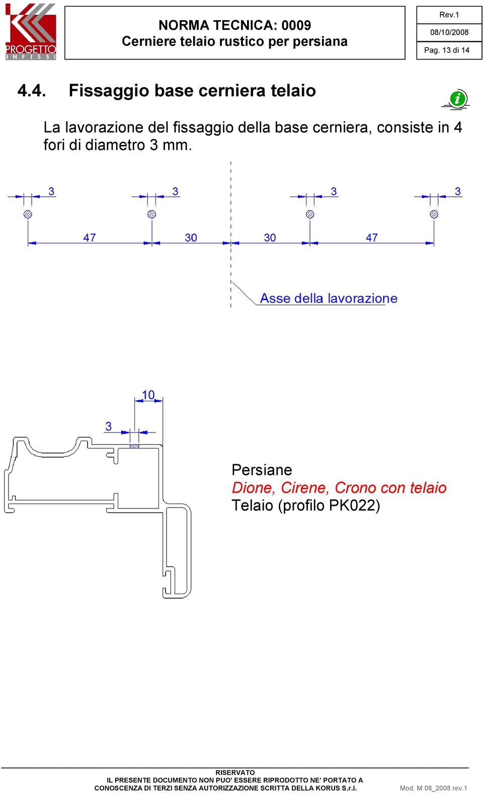 lavorazione del fissaggio della base cerniera,