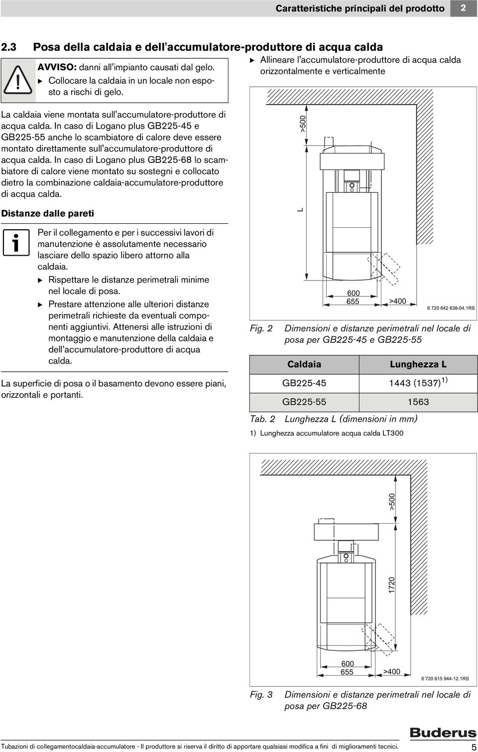 In caso di Logano plus GB225-45 e GB225-55 anche lo scambiatore di calore deve essere montato direttamente sull'accumulatore-produttore di acqua calda.