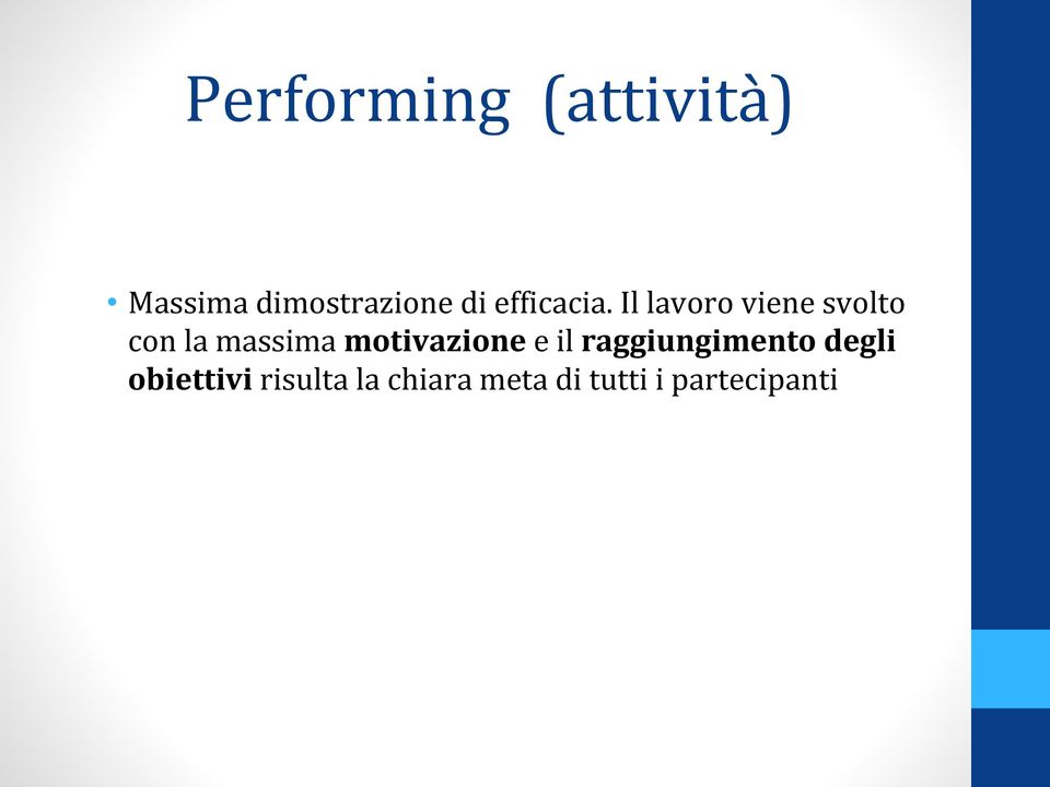 Il lavoro viene svolto con la massima