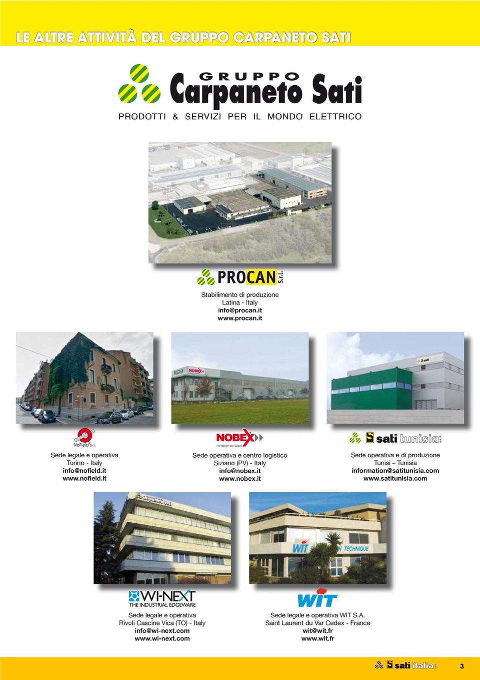 it www.nofield.it Sede operativa e centro logistico Siziano (PV) - Italy info@nobex.