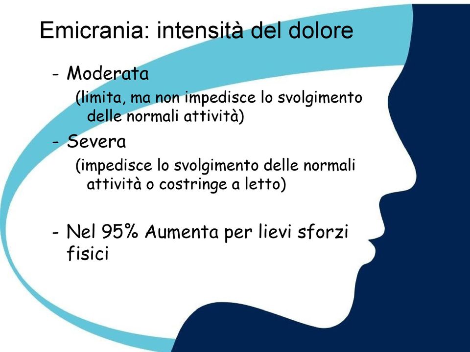 Severa (impedisce lo svolgimento delle normali attività