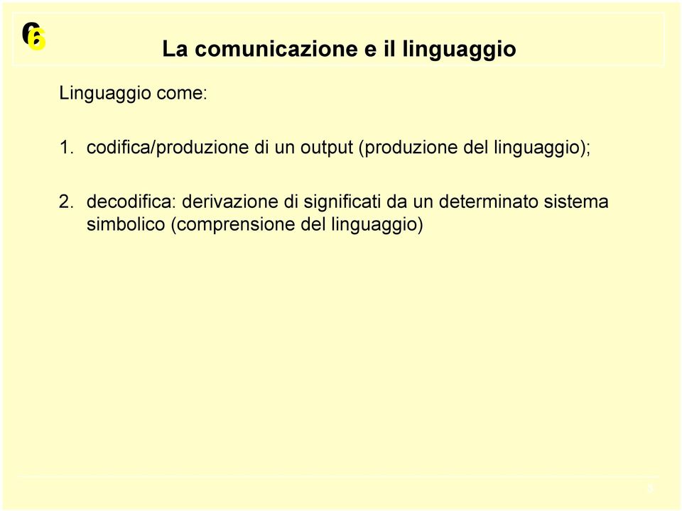 del linguaggio); 2.