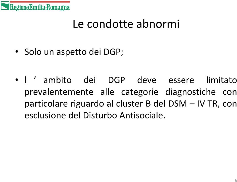 categorie diagnostiche con particolare riguardo al