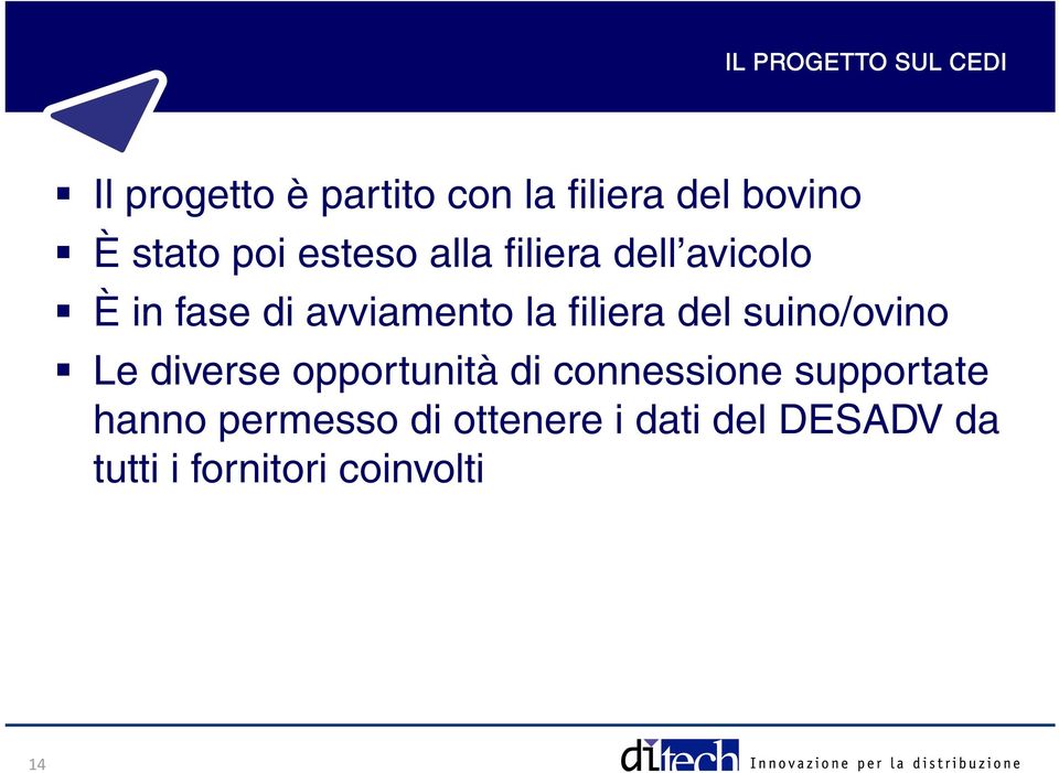 filiera del suino/ovino Le diverse opportunità di connessione supportate