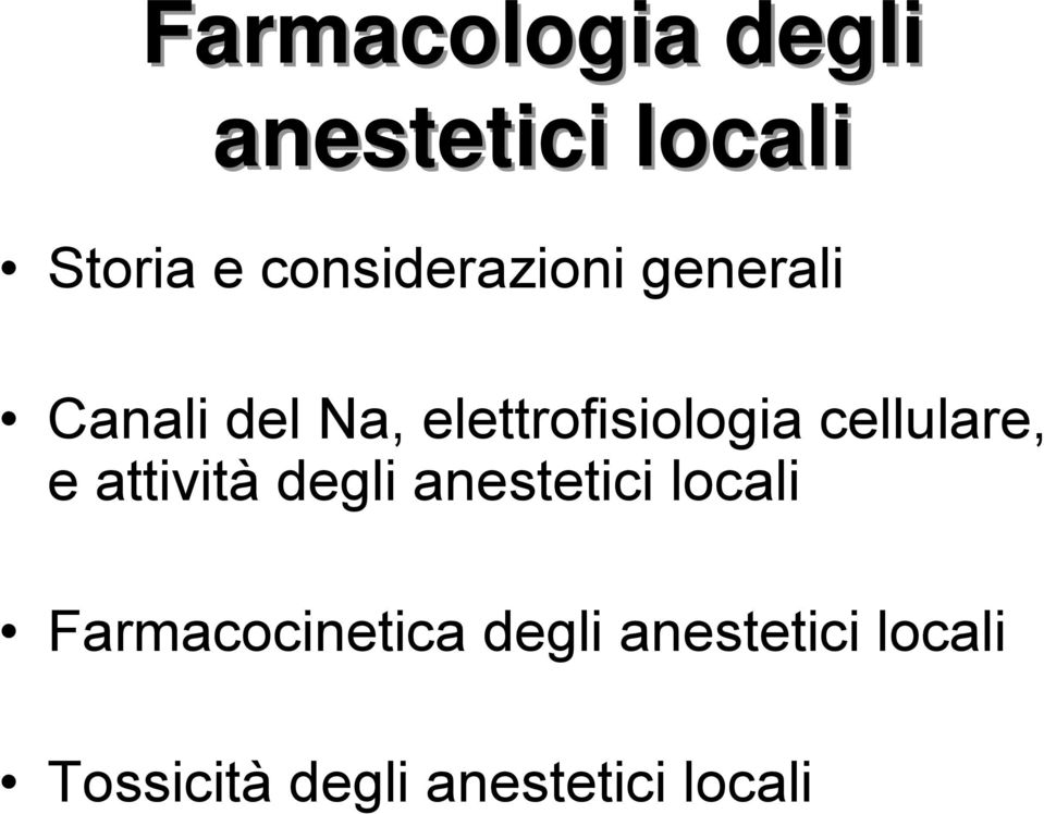 elettrofisiologia cellulare, e attività degli