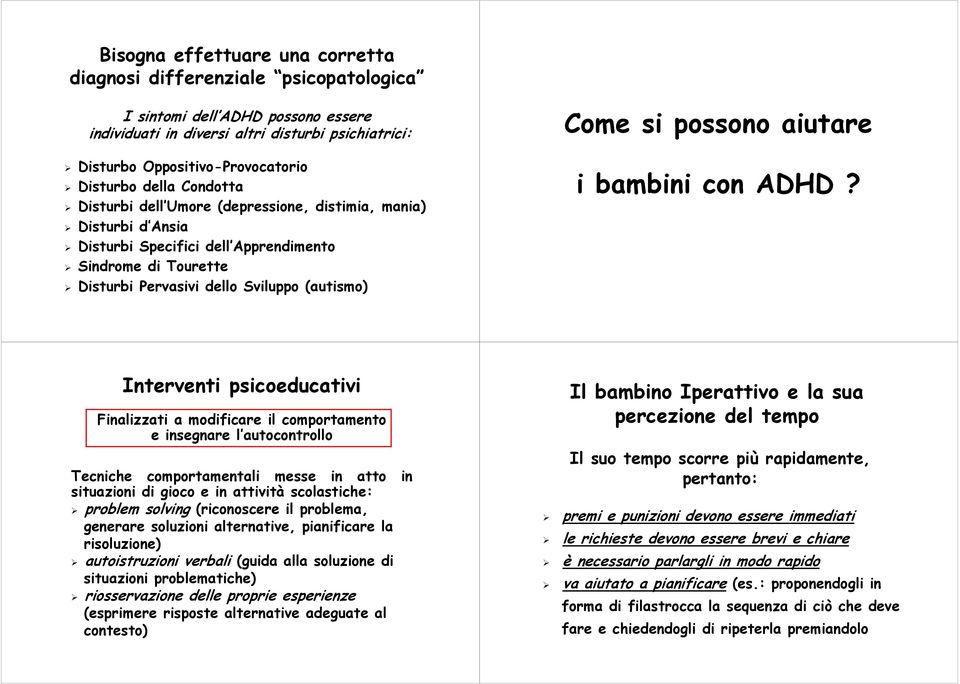 possono aiutare i bambini con ADHD?