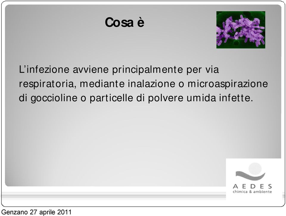 mediante inalazione o microaspirazione