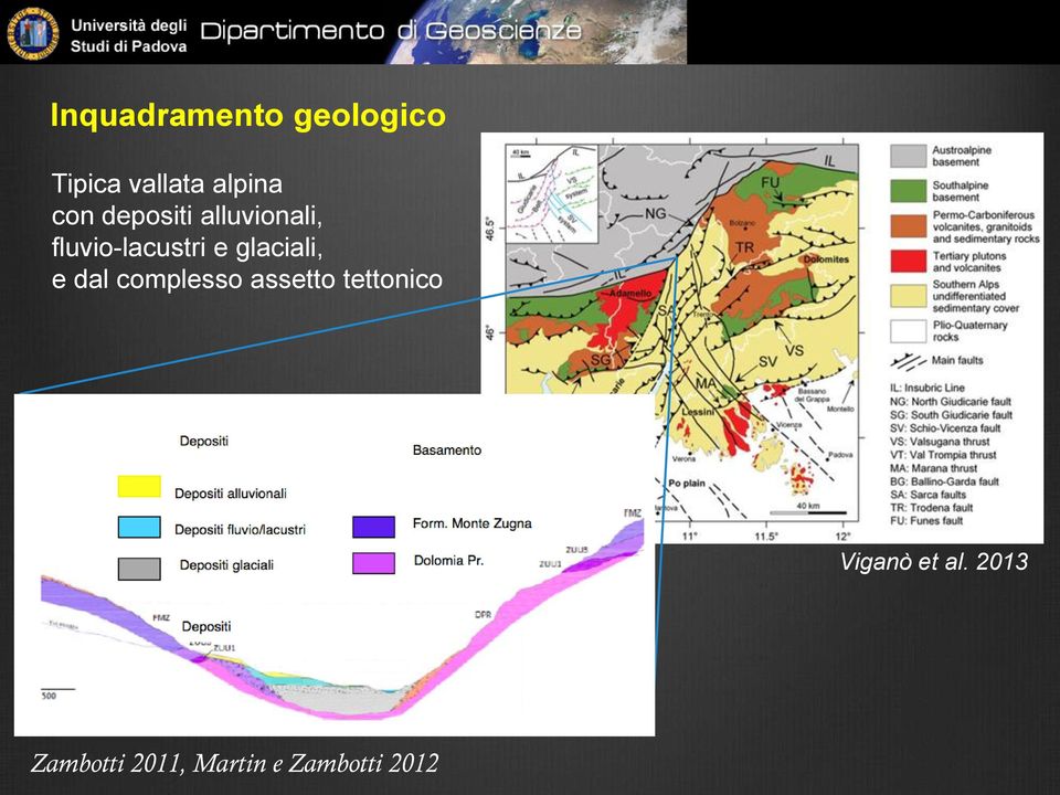 glaciali, e dal complesso assetto tettonico