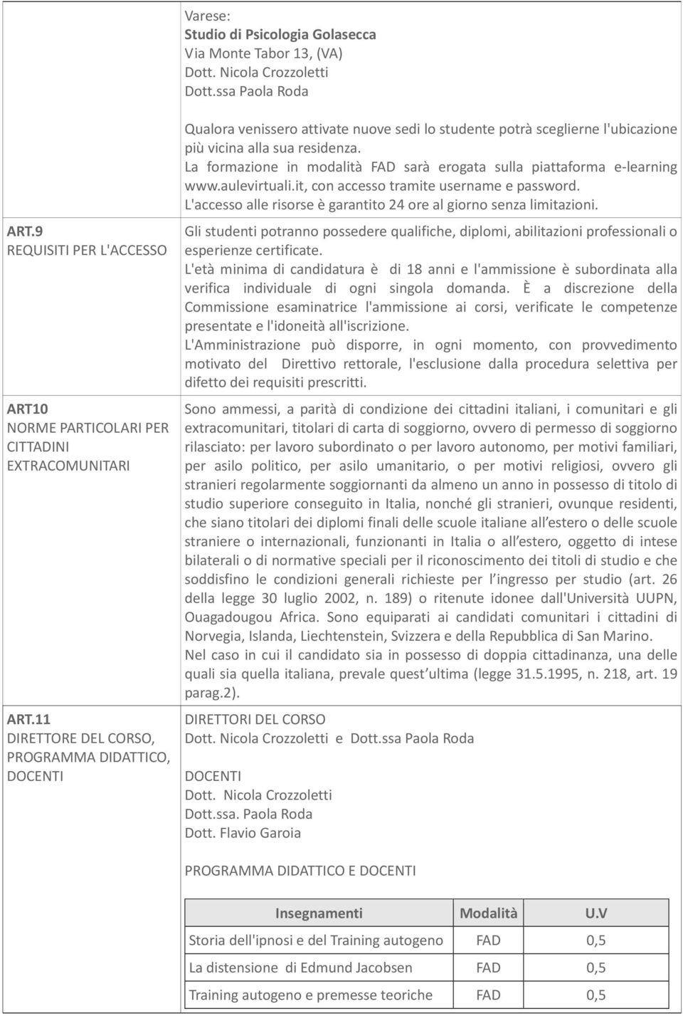 La formazione in modalità FAD sarà erogata sulla piattaforma e-learning www.aulevirtuali.it, con accesso tramite username e password.