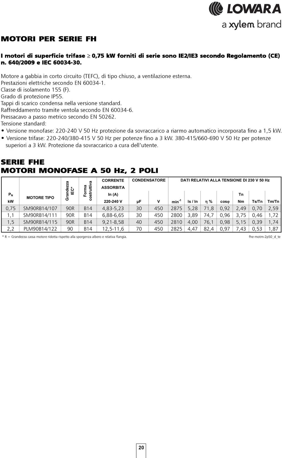 Tappi di scarico condensa nella versione standard. Raffreddamento tramite ventola secondo EN 60034-6. Pressacavo a passo metrico secondo EN 50262.