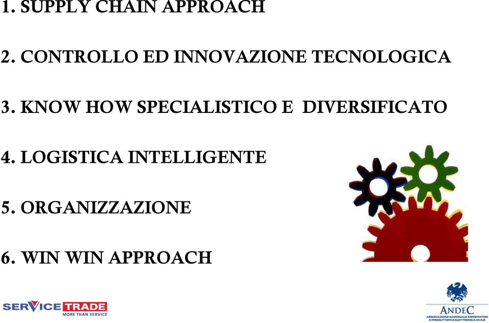 KNOW HOW SPECIALISTICO E DIVERSIFICATO 4.