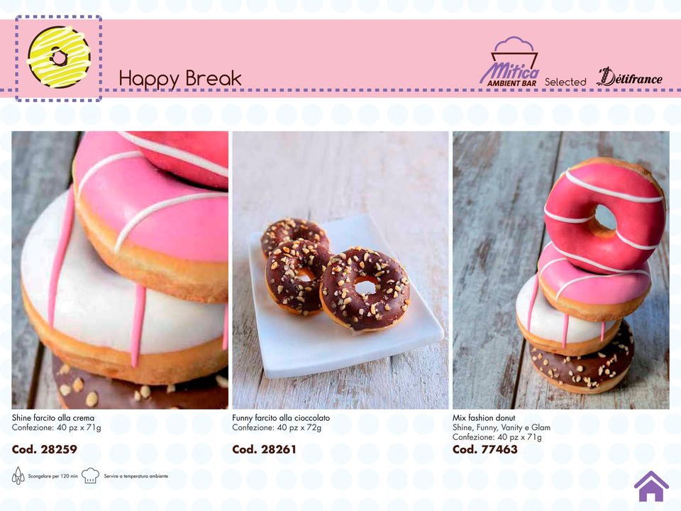 28261 Mix fashion donut Shine, Funny, Vanity e Glam Confezione: 40 pz
