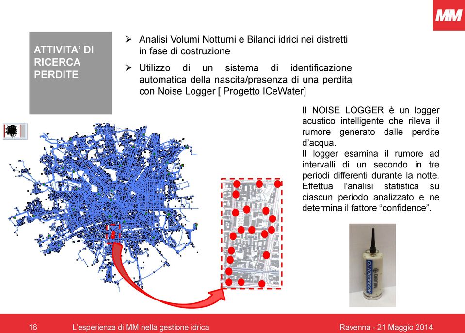 intelligente che rileva il rumore generato dalle perdite d acqua.