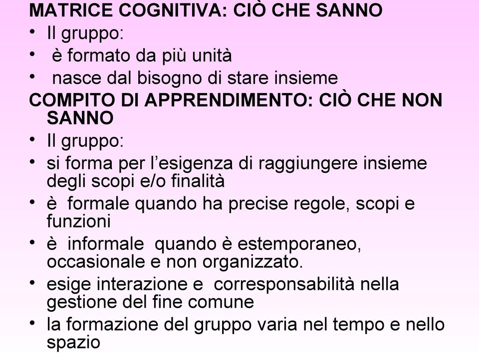 formale quando ha precise regole, scopi e funzioni è informale quando è estemporaneo, occasionale e non organizzato.