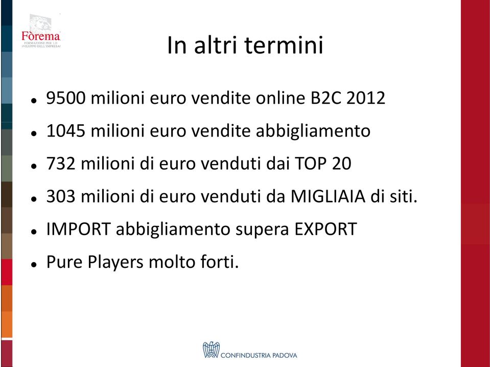 venduti dai TOP 20 303 milioni di euro venduti da MIGLIAIA di