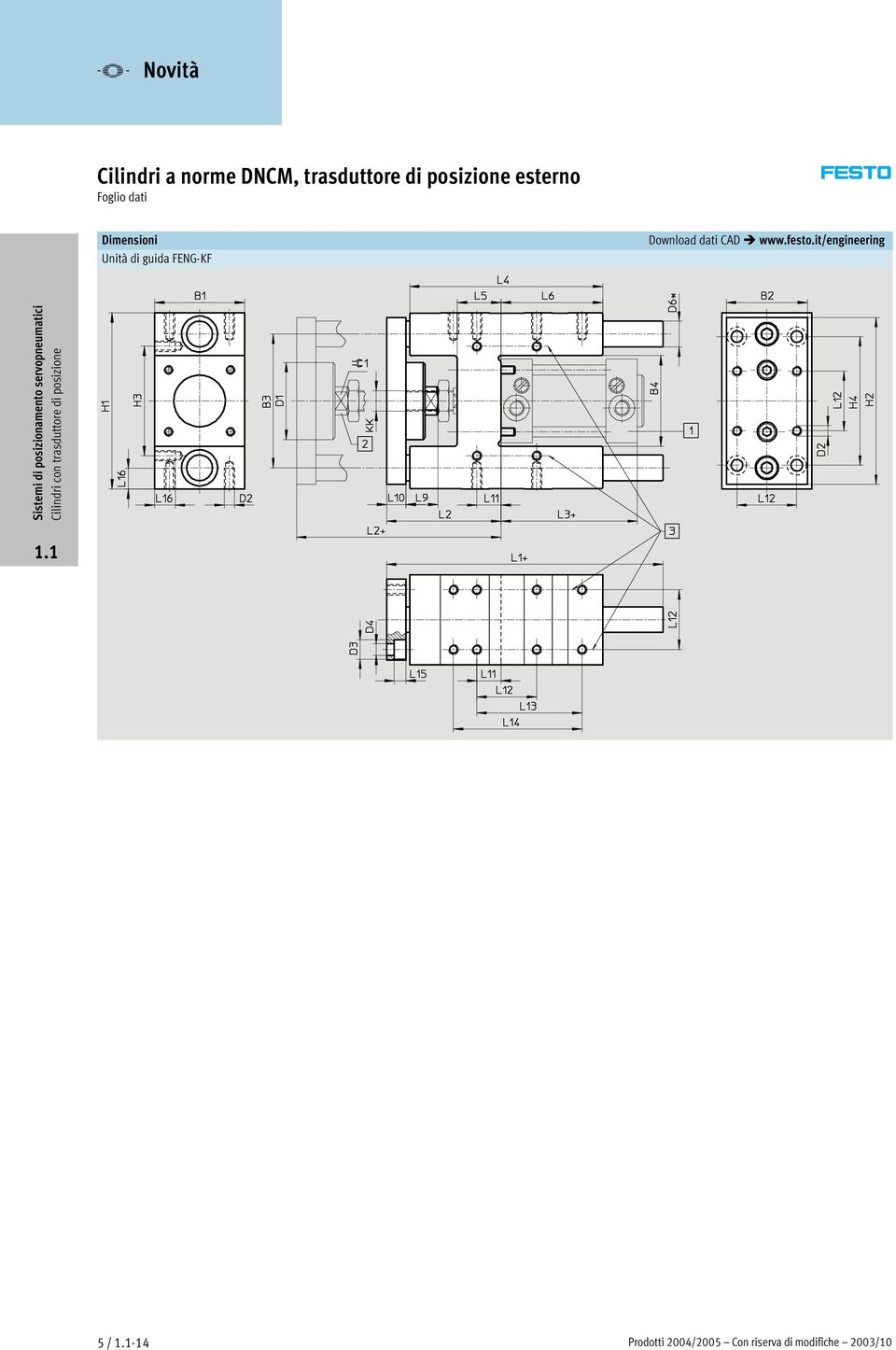 Unità di guida FENG-KF Download dati CAD www.festo.